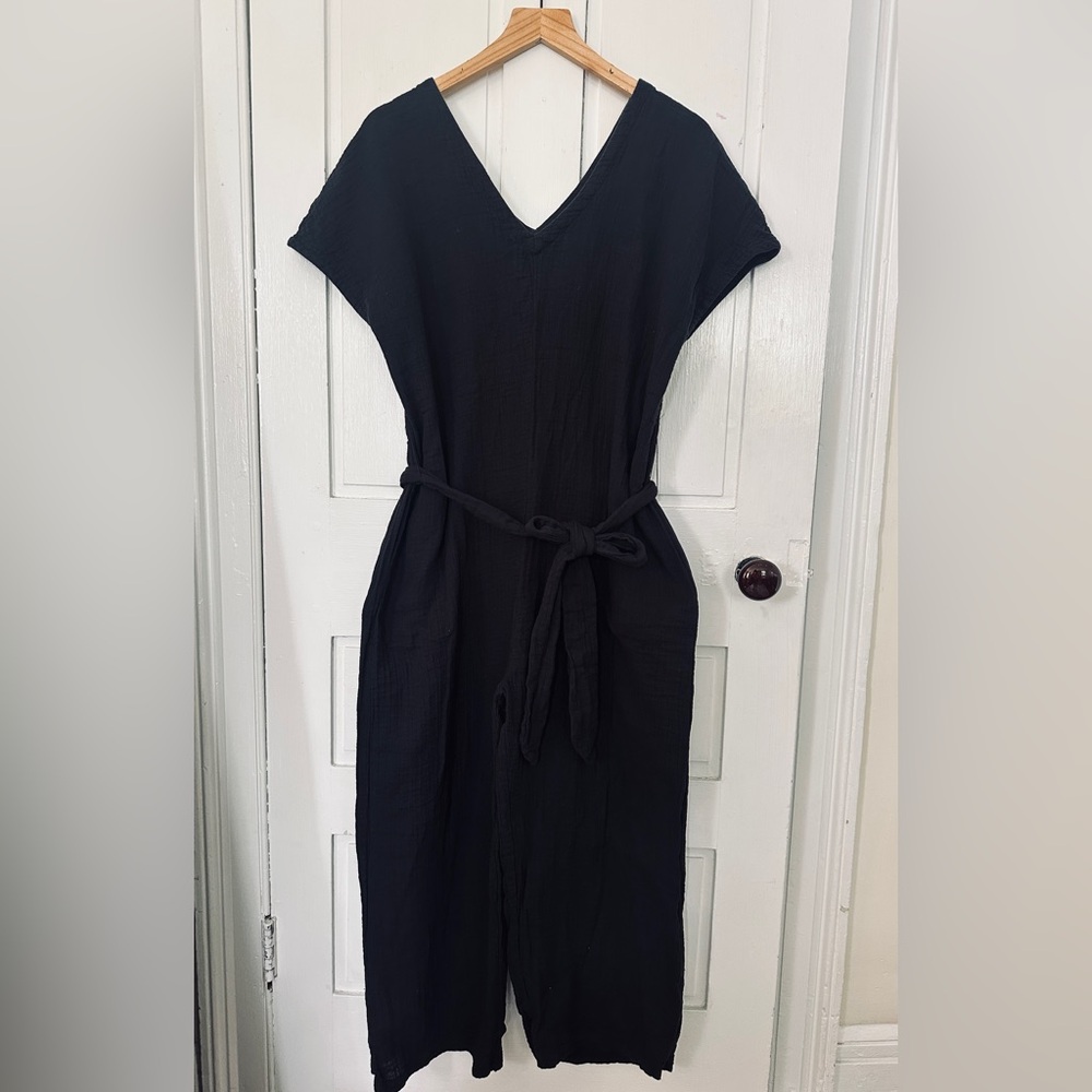 Pact Coastal Tie-Waist Jumpsuit